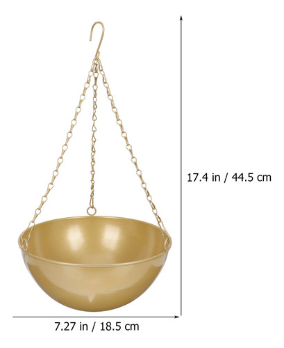 Cesta Colgante Moderna De Metal Con Forma De Maceta Negra De