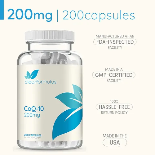 Suplemento Clear Formulas Coq10 200 Mg 200 Cápsulas