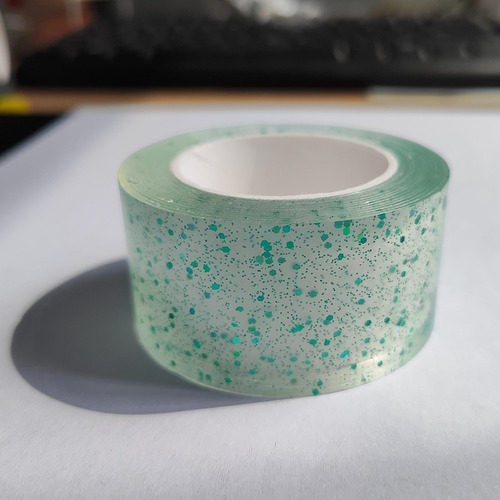 6 Nano Glitter Tape Craft Multifuncional Para Verde Ancho