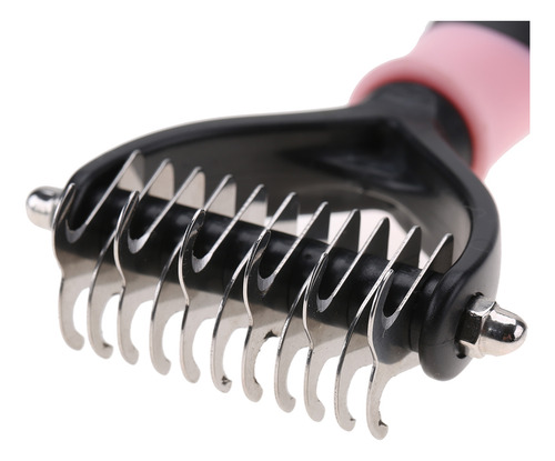 Cepillo De Pelo Rosa Para Mascotas, Profesional, De 2 Caras,