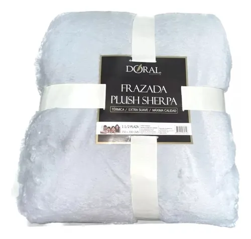 Frazada Térmica Doral 1.5 Plazas Plush Sherpa (tbol)