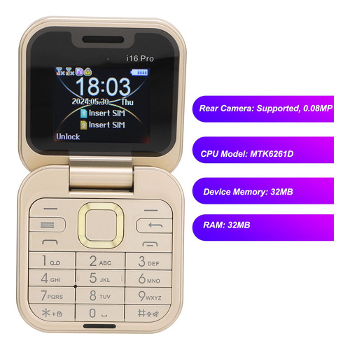 Teléfono Celular Con Tapa 2g Con Pantallas Duales, Botones Grandes, Linterna Led, Cámara Hd, Para Personas Mayores