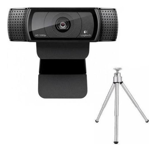 Cámara web Logitech C920 Hd Pro Full Hd 1080p Tripé Stream Lives Cor Preto