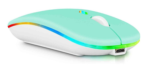 Mouse Led Inalambrico Recargable 2.4 Ghz Bluetooth Para K12