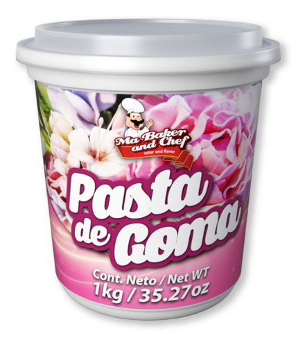 Pasta De Goma Ma Baker Blanco 1 Kg Comestible Gum Paste