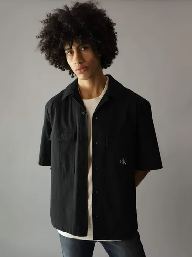 Camisa negra calvin klein hombre hotsell