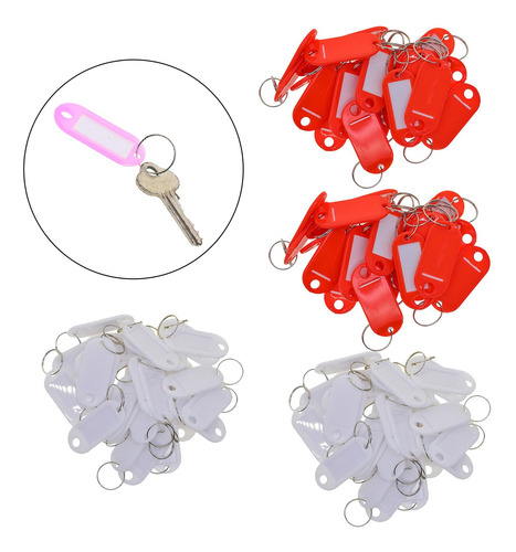 200 Pieces Key Tags Metal Rings Luggage Name Label Split