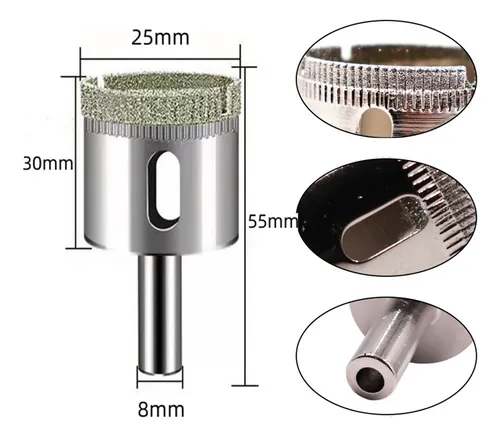 Kit 3 Sierras De Corte Diamantadas Para Gres Porcelánico