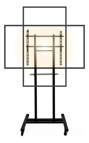 Base Para Tv Móvil De Piso Soporte Pedestal Con  32'' A 60''