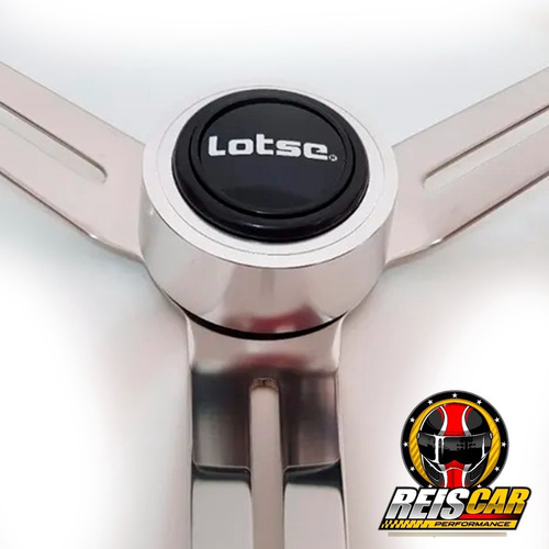 Imagem 3 de 4 de Volante Clássico Lotse Boxer Em Couro Natural Preto Inox
