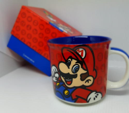 Caneca Super Mario 350ml Porcelana Licenciada Nintendo