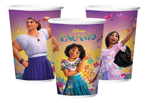 12 Unidades - Copo Festa Encanto Da Disney