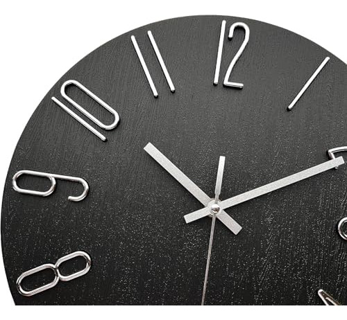 Reloj De Pared De 12 Pulgadas, Silencioso Sin Tictac, Funcio