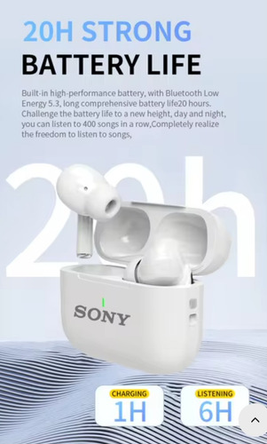 Airpods Sony Bluetooth Blanco