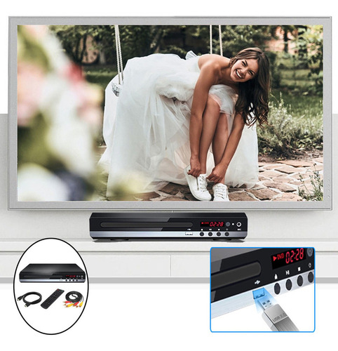 Reproductor De Dvd Sin Región Uhd 1080p Con Salida Av Entrad