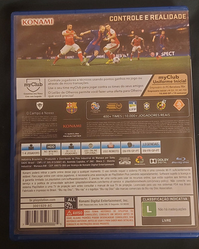 Pes 17 2017 Ps4 Midia Física (Usado)