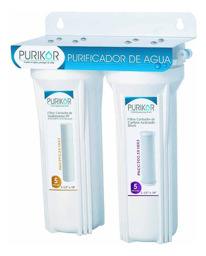 Sistema De Filtración 2 Etapa De 5 Micras Para 0.5 Gpm Pkf-2