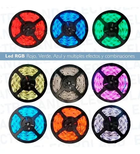 Tira Led Rgb Exterior 5mts + Fuente Y Control Remoto Ip65