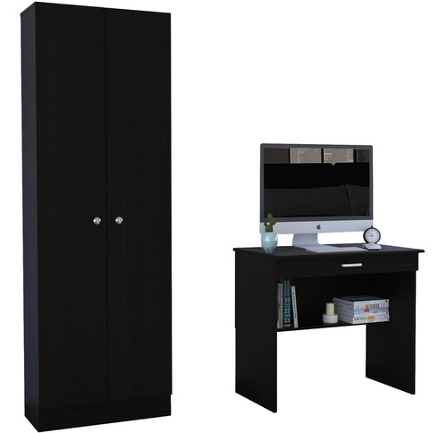 Combo Escritorio + Closet Oficina Office 23 - Wengue