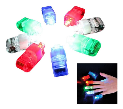 8 Colores/set Led Láser Dedo Anillo Luces Haz Antorcha Fiest