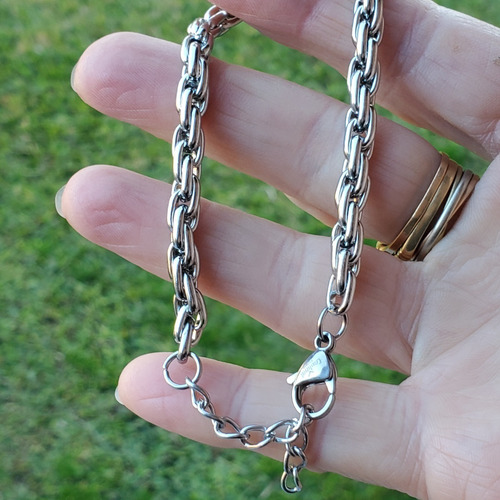 Imagen 2 de 5 de Pulsera Acero Tourbillon Gruesa Mosqueton