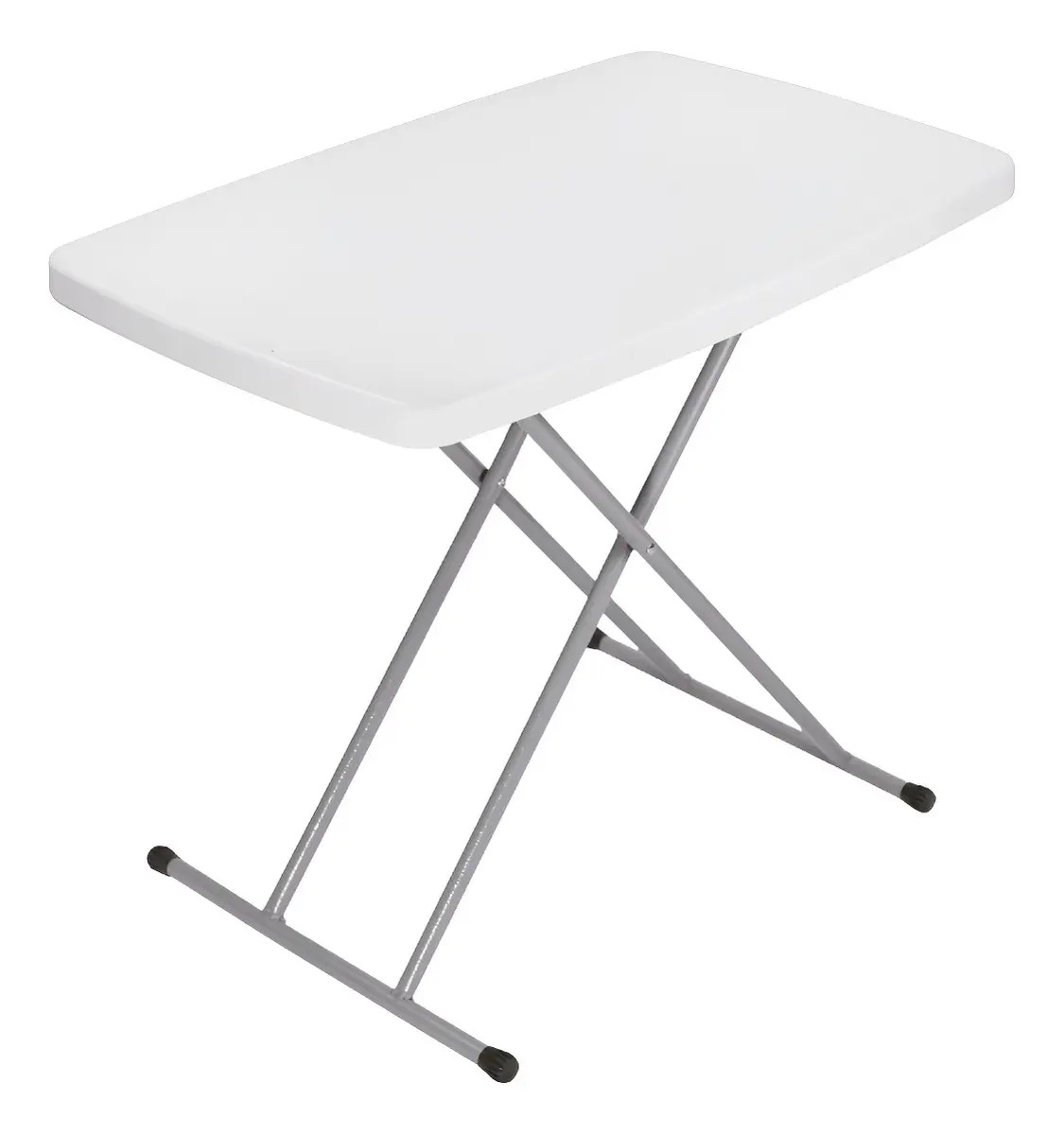 Mesa plegable Cuory JH-S75 blanca 75x50 cm 3 alturas portátil de acero