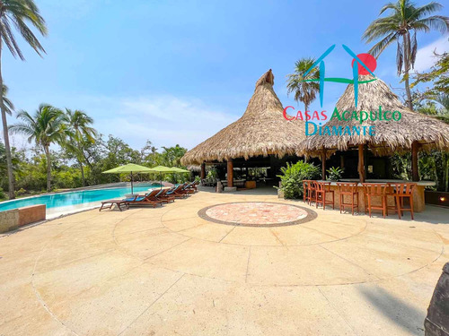 Cad Casa Los Cocoteros. Playa Privada A La Laguna De Tres Palos. 2 Albercas Privadas. Cocina Industrial