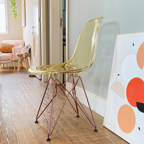 Silla Eames Eiffel Design Amber - Tiffany Emporium