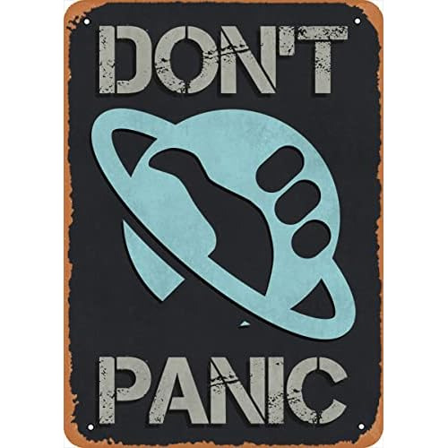 Vintage Dont Panic Movie Poster By Vanua 8  X 12  Metal...