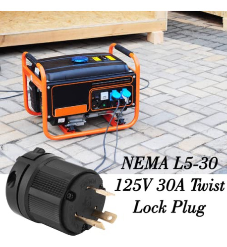 Enchufe Eléctrico Nema L5-30 30a Twist Lock 125v 3 Wire