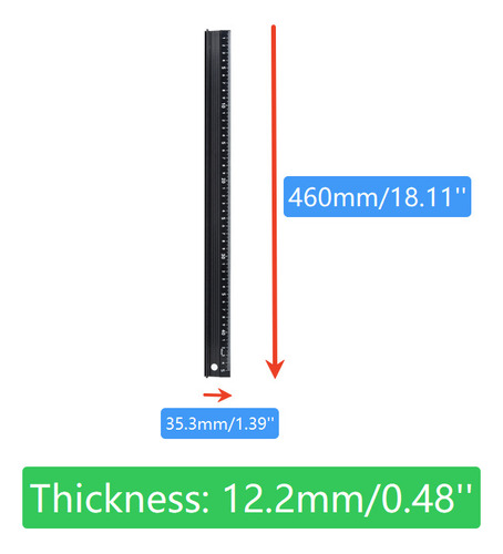 Regla De Corte Tipo L De 45 Cm Para Medir La Longitud