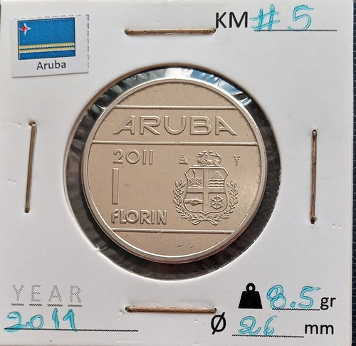 Aruba. Moneda De 1 Florin Año 2011.