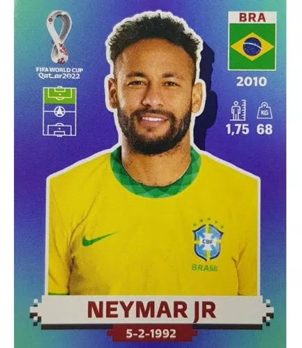 Figurinha Copa do Mundo Neymar Uniforme Azul Gold Exclusiva