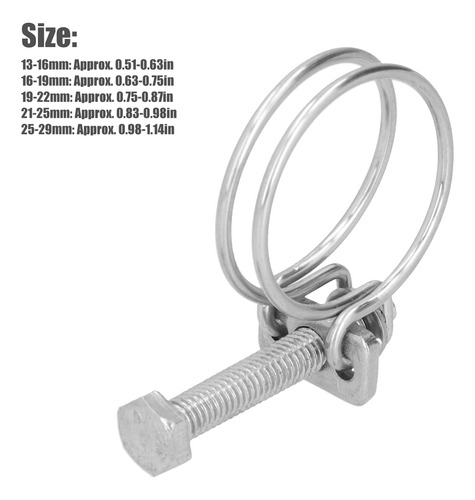 Conjunto De Braçadeiras De Mangueira De Fio Duplo De Aço Aju