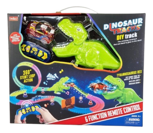 Pista Dino 143 Piezas Con Sonido Para Niños 