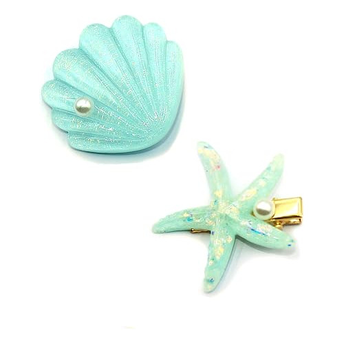 Ikuhrmo Starfish Shell Pearl Hair Clip Set, Traje De 45wnt