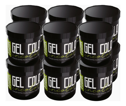 Gel Cola Big Barber 500g Incolor Bancada Potão Atacado 12 Un