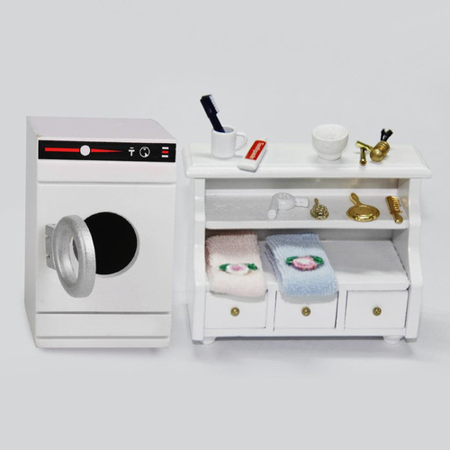 1:12 Casa De Muñecas Juego De Set De Brochas De Afeitar