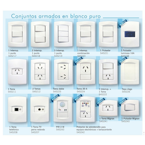 Llave De Luz Armada Sica Life 2 Modulos