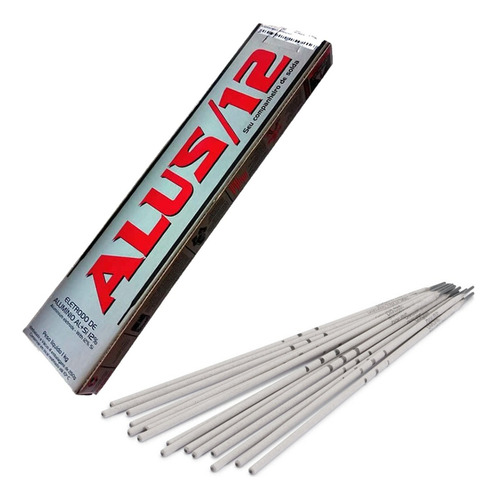 2kg Eletrodo Alumínio Alus 12 2,5mm Revestido Para Solda Punta Verde