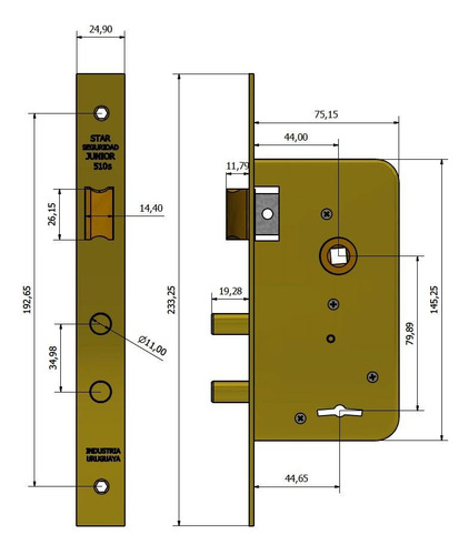 Cerradura Seguridad 510 S Star Garantidad - Ynter Industrial