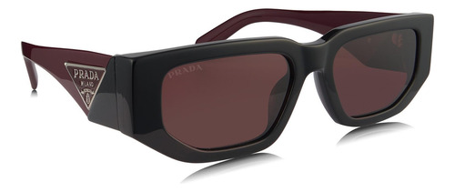 Prada Spr 09zs 11f-08s Square Shape Red Black (Usado)
