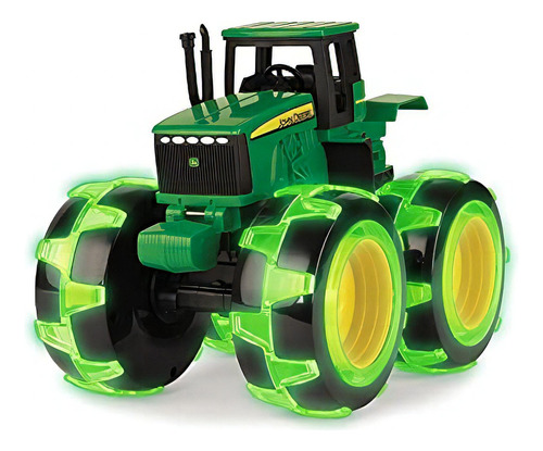 Juguete De Tractor Con Ruedas Y Huella Iluminada Verde