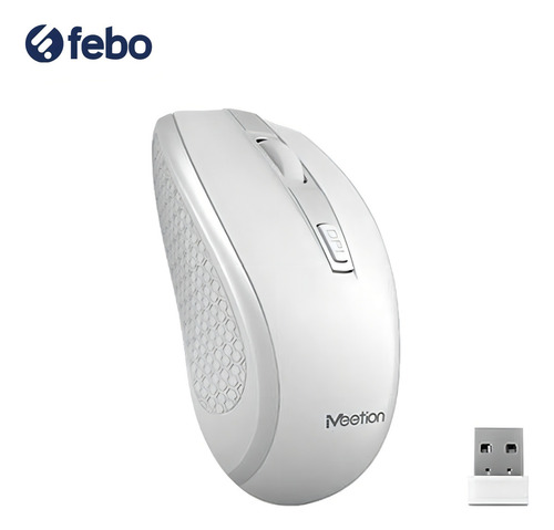 Mouse Meetion Portátil Bluetooth Inalambrico R560 Febo Color Black