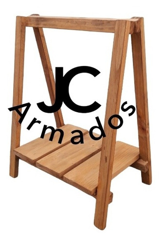 Caballete Plegable Madera 80x60 Con Estante Jc Armados