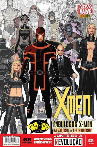 X-men Junte-se À Revolução: Salvadores Ou Destruidores, De Marvel Comics. Série X-men, Vol. 034. Editora Panini Comics, Capa Mole, Edição Nova Marvel Em Português, 2016