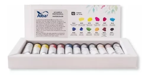 Alba Acuarelas Profesionales 10ml. 942 Azul Ceruleo