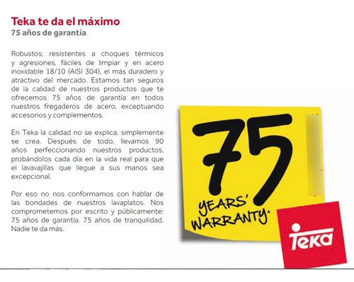 Fregadero Sobreponer Teka 80.50 1c 1e C/20 Acero Inoxidable
