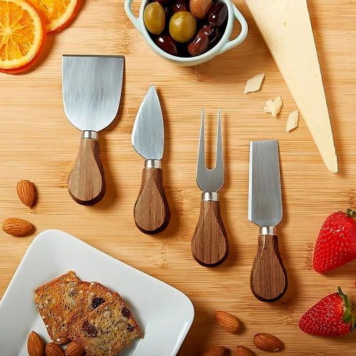 Tabla De Madera Maciza Para Quesos Y Picadas 42x22cm
