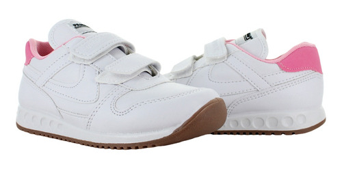 Panam Tenis Escolar Velcro Tactopiel Blanco Niña 81635